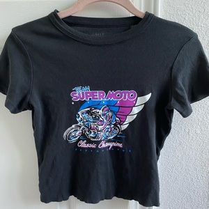 black small baby tee